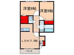 Garden House　A棟の物件間取画像